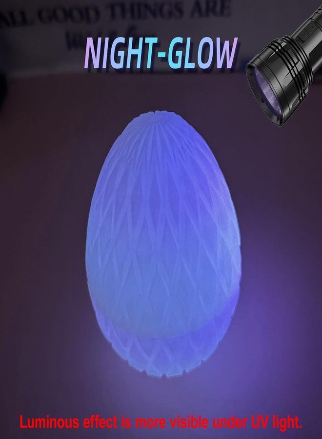 Flavery 3D Printed Flying Dragon Egg - Winged Dragon in Easter Eggs, Flexible Crystal Animal Inside, Mystery 3D Gift, Desk Decoration, Basket Stuffers, Fidget Toy (Glow in The Dark Blue) - Image 4